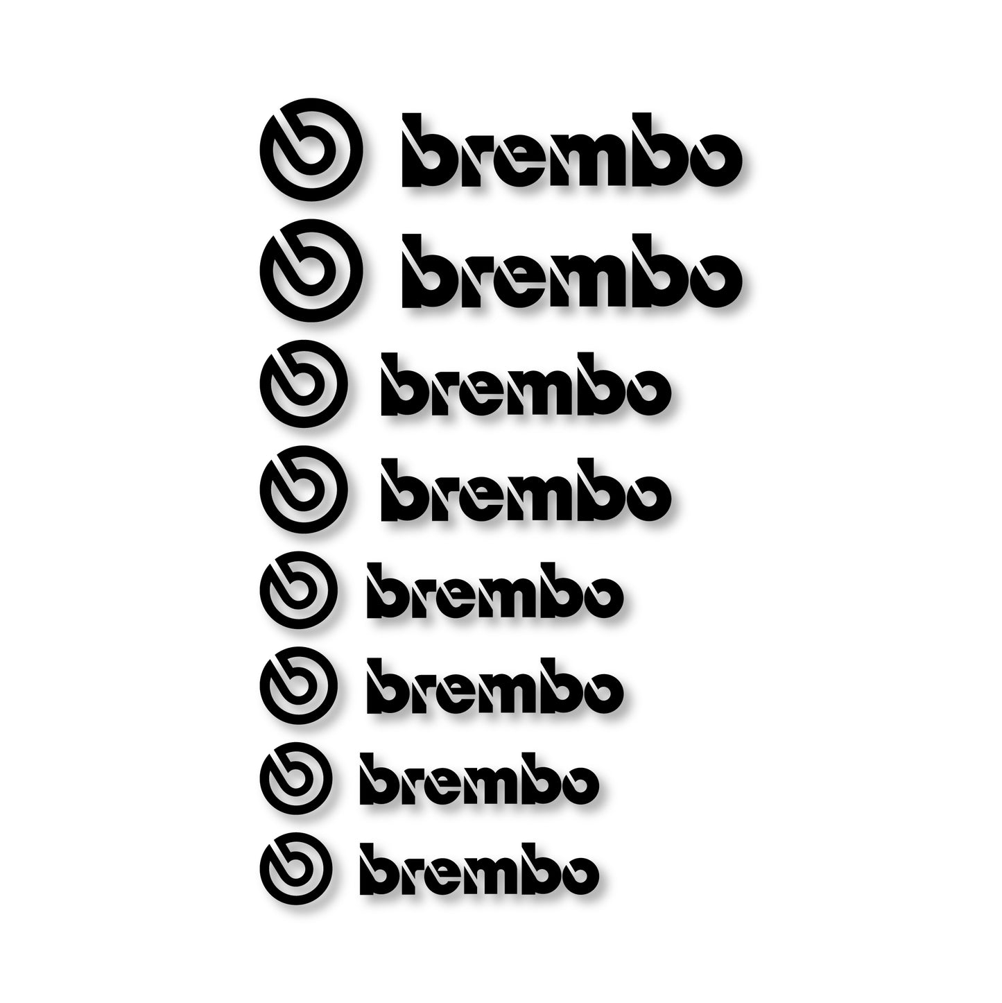Brembo brake caliper decal set