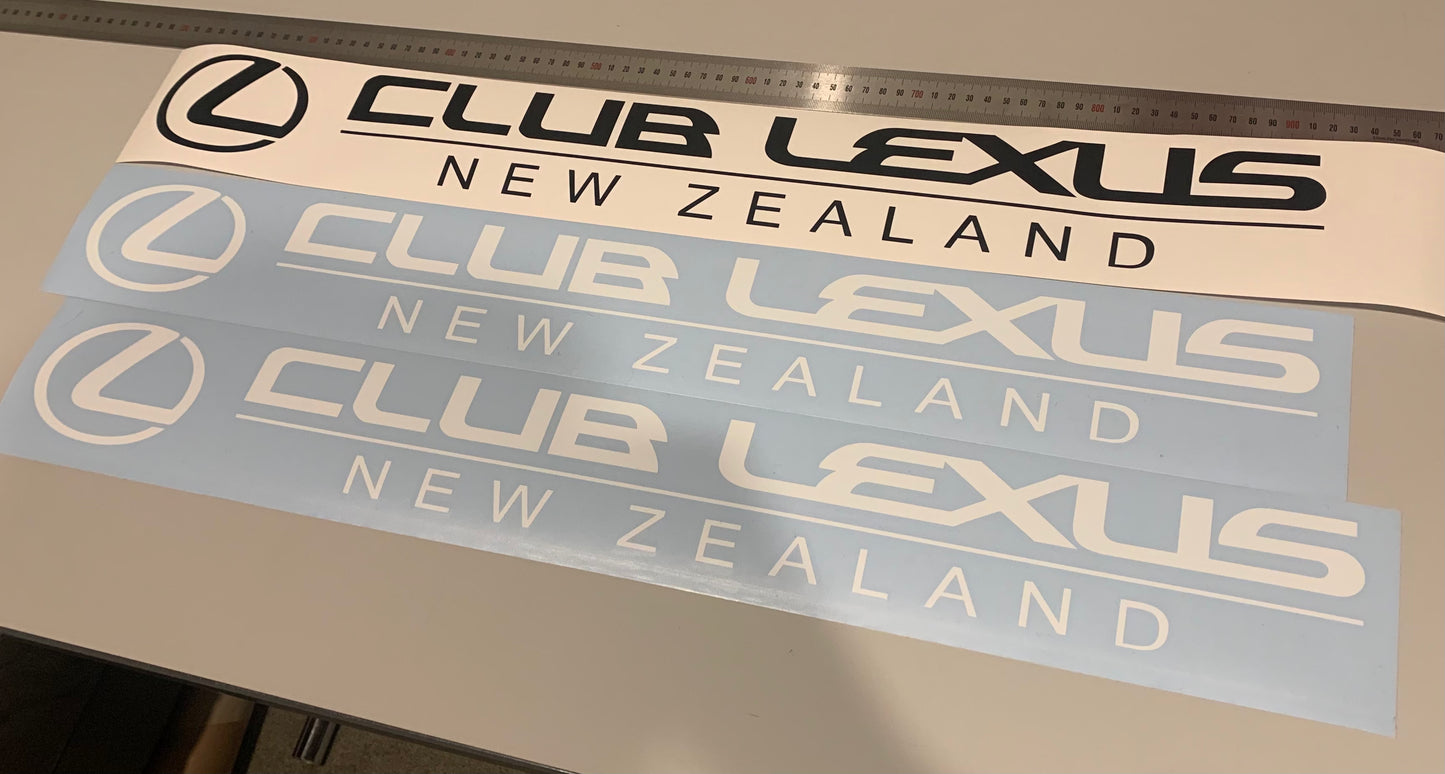 Club Lexus New Zealand windscreen banner