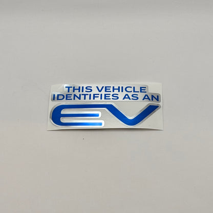 “This Vehicle Identifies as an EV” – OEM-Style Badge Decal