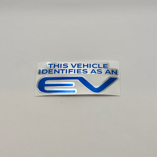 “This Vehicle Identifies as an EV” – OEM-Style Badge Decal