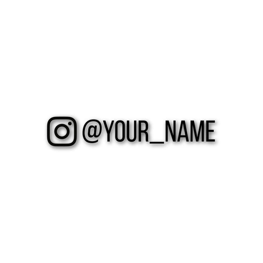 Instagram Handle Decal — Customisable