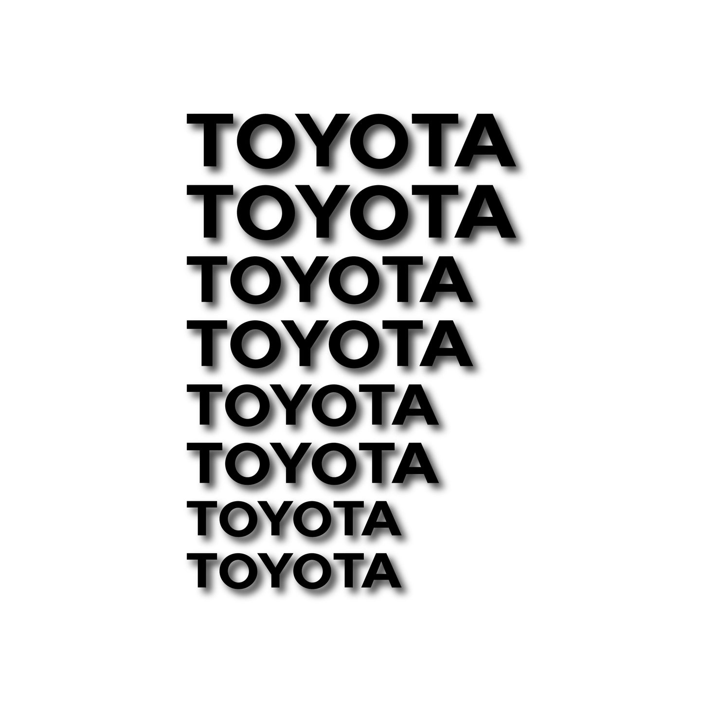 Toyota brake caliper decal set